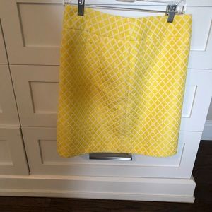 Ann Taylor yellow pencil skirt